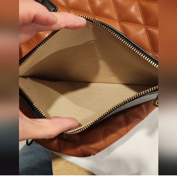 Givenchy Quilted Duo Shopper Tote Brown Luxury Designer Bag - Picture 8 of 15